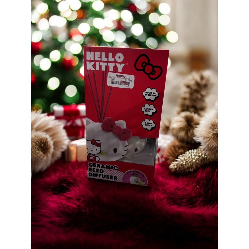 Hello Kitty Ceramic Reed Diffuser Vanilla Scent 120ml 5 Reed Sticks